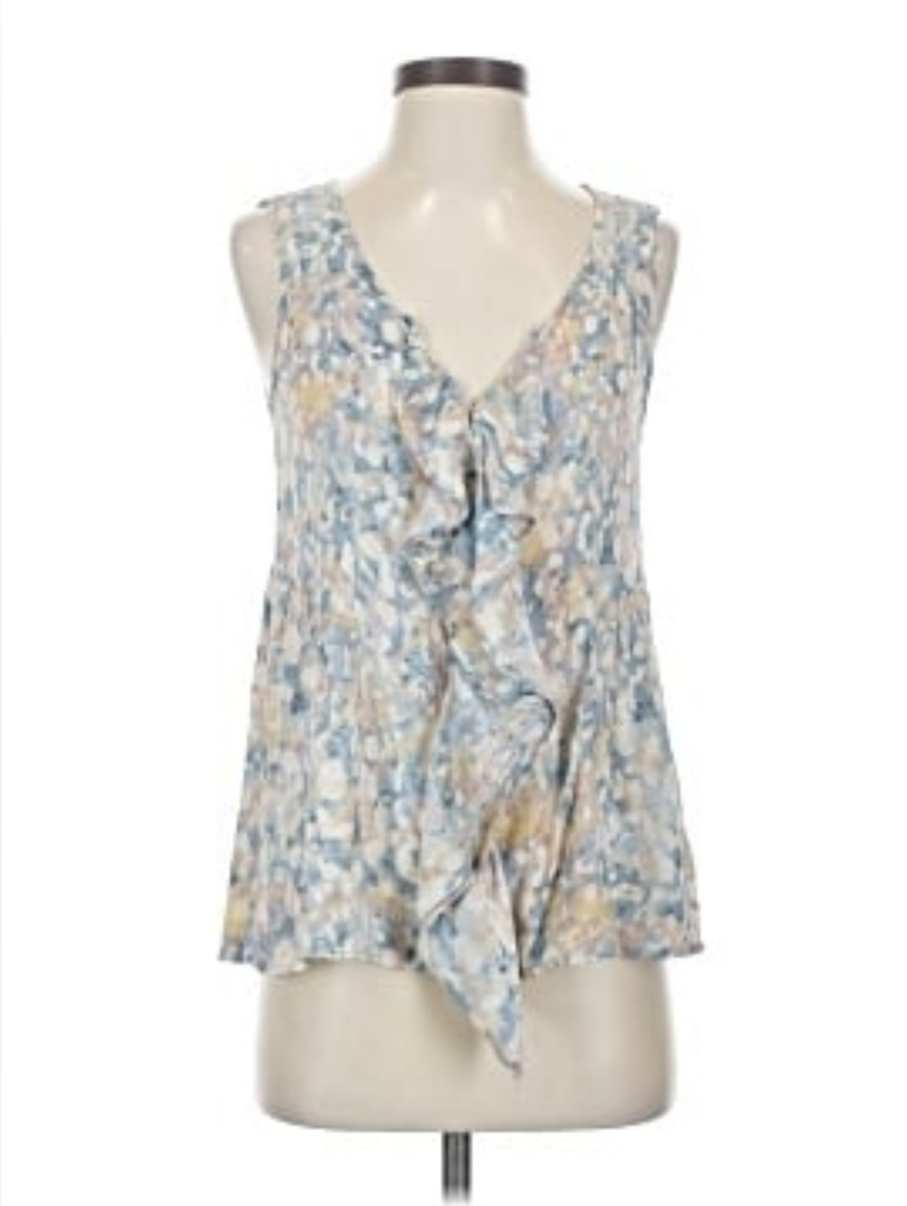 Anthropologie Edmé & Esyllte Abstract Ruffle Blouse